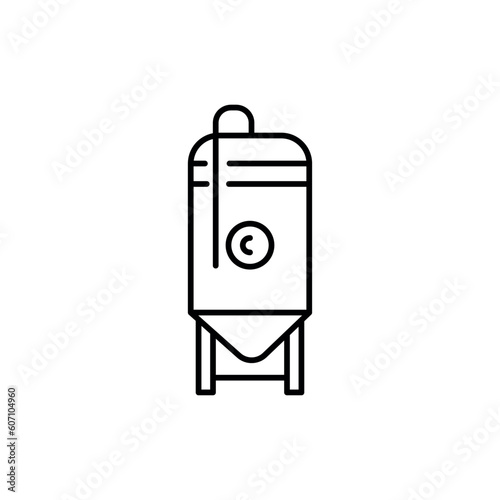 Brewing process black line icon.
