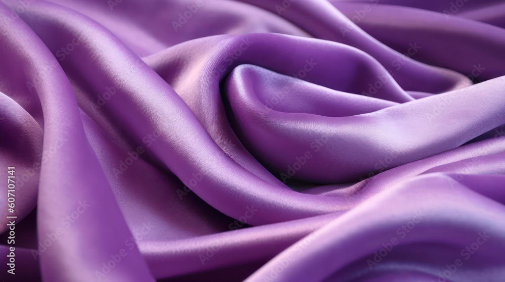 Obraz premium Violet silk cloth. Generative AI.