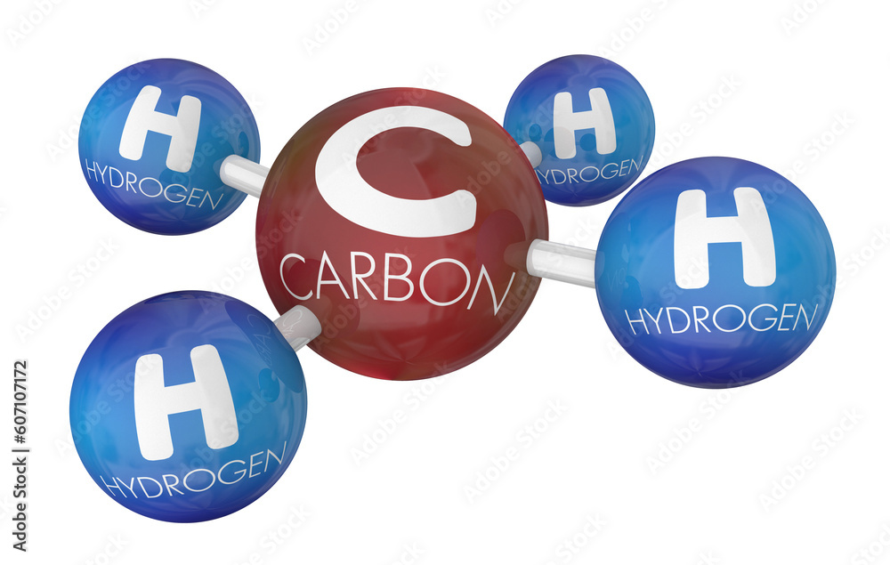 Methane Molecule Gas Emission CH4 Climate Change Global Warming 3d Illustration Methane Molecule Gas Emission CH4 Climate Change Global Warming 3d Illustration