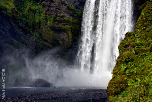 Skogafoss, majestic waterfall on Skógá River, Iceland, Arctic regions, Europe