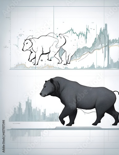 Zusammenprall der Giganten: Bullen und Bären im spannenden Finanzduell photo