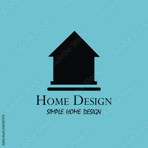 logo home design isolated black color