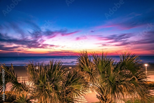 beautiful sunset in virginia beach vchesapeak bay