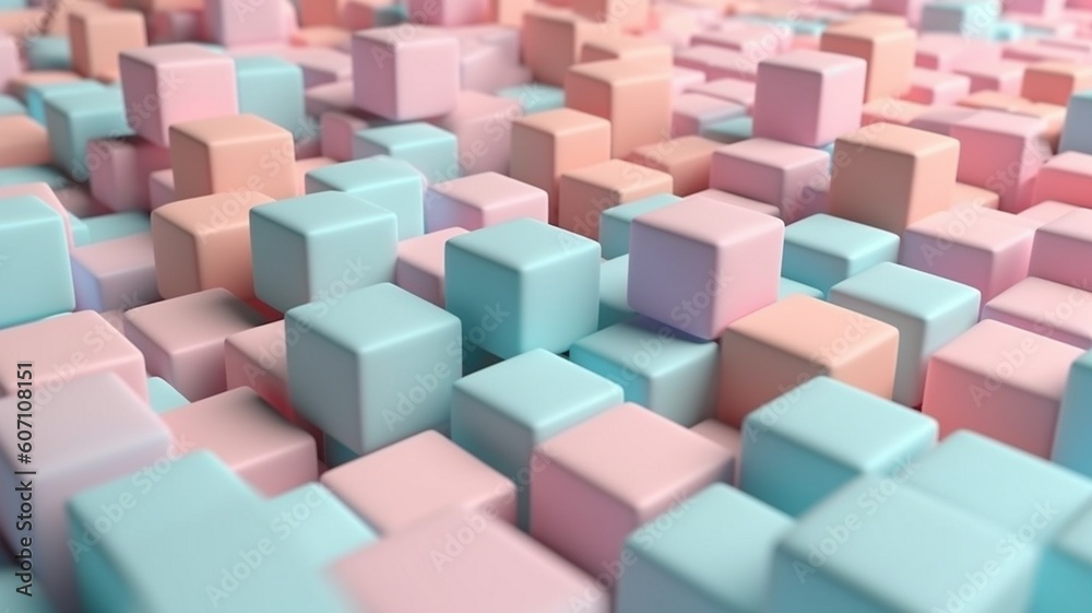abstract cube background Generative AI abstract cube background Generative AI