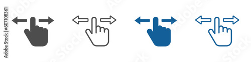  Screen touch swipe finger vector icons set