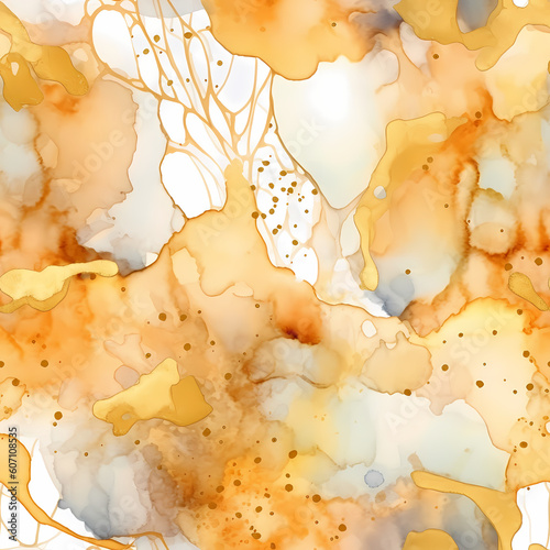 Gold Alcohol Ink Pattern AI Generated