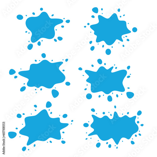 splash water drop wet vector collection bubble