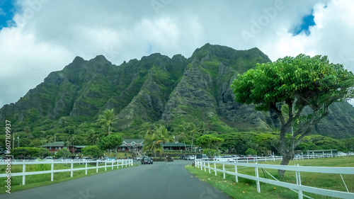 street scenes on island of oahu hawaii photo