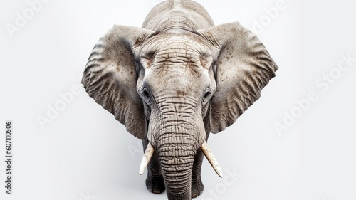 elephant isolated on white background Generative AI