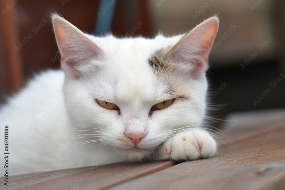 Portrait of a Cute charismatic cat  Generative AI