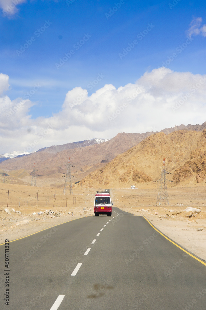 Fototapeta premium peaceful wid life in himalaya mountain area, view from ladakh, india