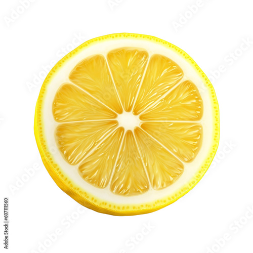 slice of lemon isolated transparent background