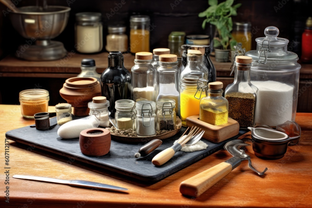 kitchen table seasoning and stuff food photography kitchen table seasoning and stuff food photography