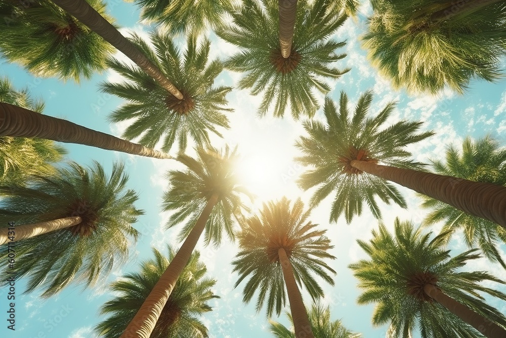 Fototapeta premium palm tree and sky