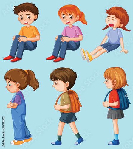 Set of children cartoon character by the greatest graphics