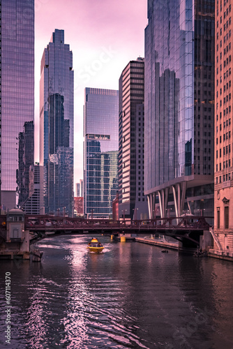 street and riverview scenes in downtown chicago © digidreamgrafix