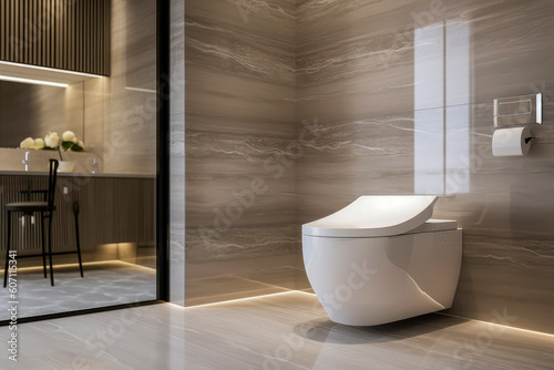 Generative AI illustration of Large Luxury Bathroom with luxurious design