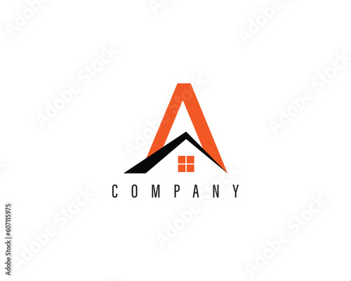 Letter A and Real Estate logo design