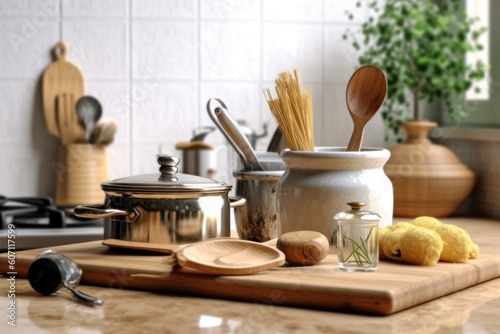 kitchen table stove and stuff food photography