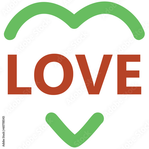 Bild auf Leinwand A modern vector design of love word