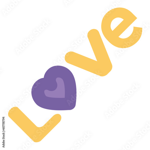 Bild auf Leinwand A modern vector design of love word