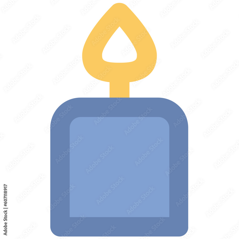 Obraz premium A burning candle bold line vector icon