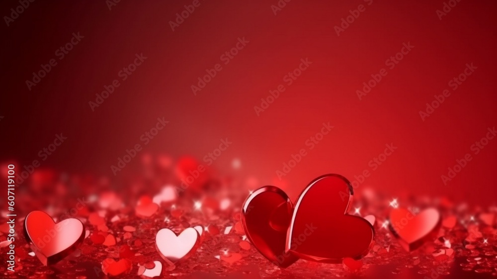 Obraz premium valentines background with hearts Generative AI