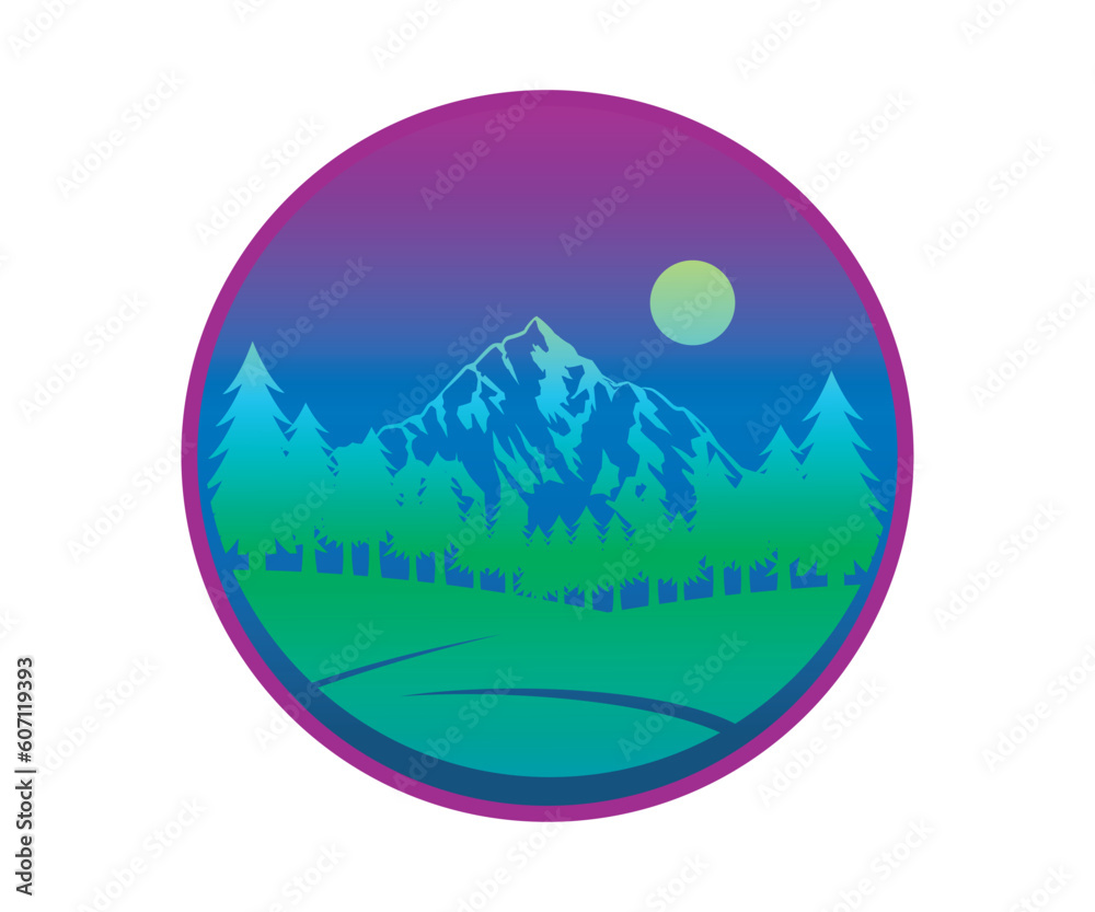 landscape logo in circular shape