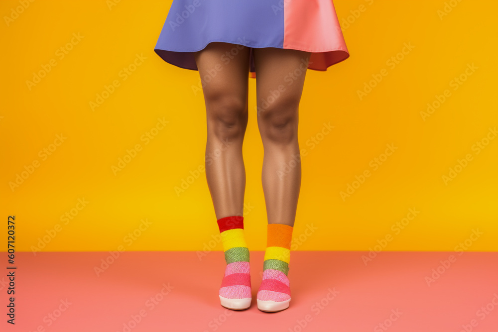 Expressive Generative AI pride photo of a lesbian woman with rainbow flag patterns. Inclusive society with equal rights. Pride day month celebration of diversity and inclusion.
Expressive Generative AI pride photo of a lesbian woman with rainbow flag patterns. Inclusive society with equal rights. Pride day month celebration of diversity and inclusion.