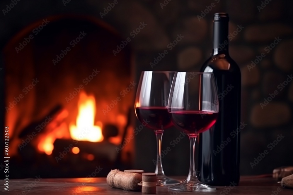 Delicious expensive wine at good night Generative AI Delicious expensive wine at good night Generative AI