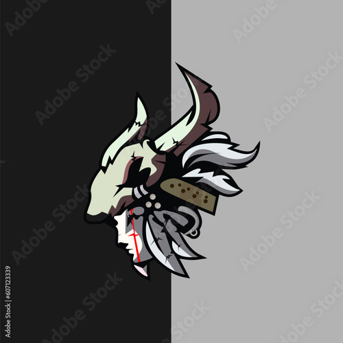 Primitive tribal chief vector illustration, perfect for icons, logos, icons, etc.