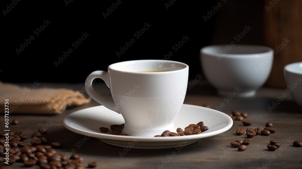 Delicious cup of coffee isolated  Generative AI