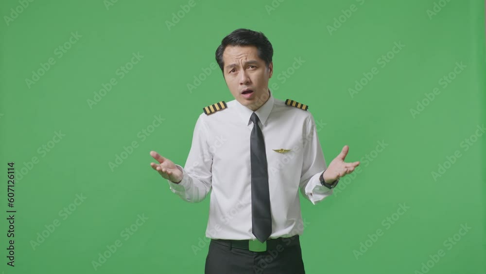 Wondering Asian Man Pilot Saying Why And Standing Doubtfully In The Green Screen Background Studio
Wondering Asian Man Pilot Saying Why And Standing Doubtfully In The Green Screen Background Studio