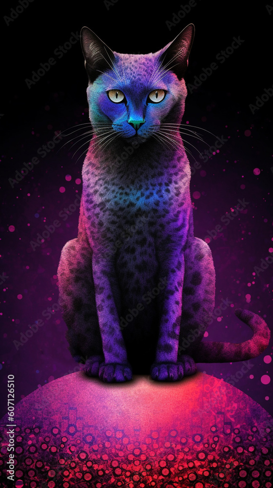 Portrait of a Cute charismatic cat Generative AI Portrait of a Cute charismatic cat Generative AI
