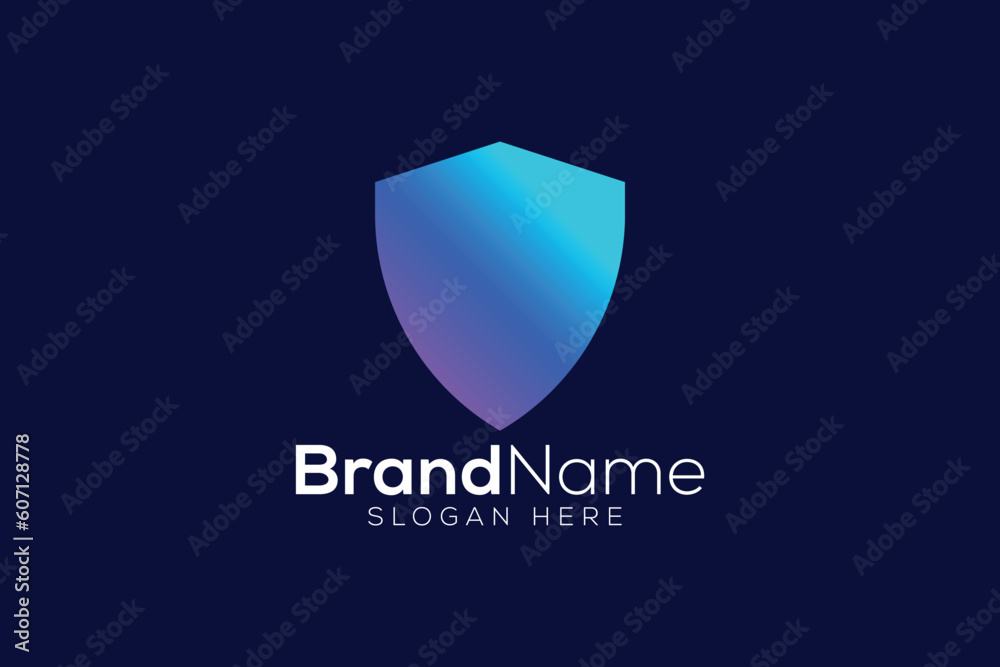 Shield Blue logo design vector template Shield Blue logo design vector template