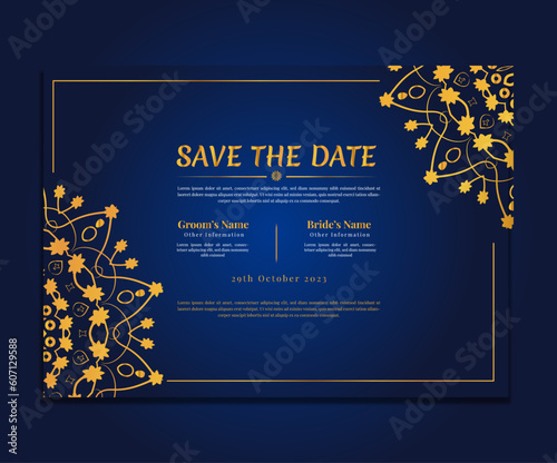 Creative and Beautiful Floral Mandala Wedding Invitation Luxury Card Collection