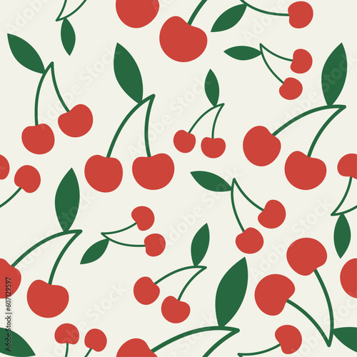seamless pattern with cherry