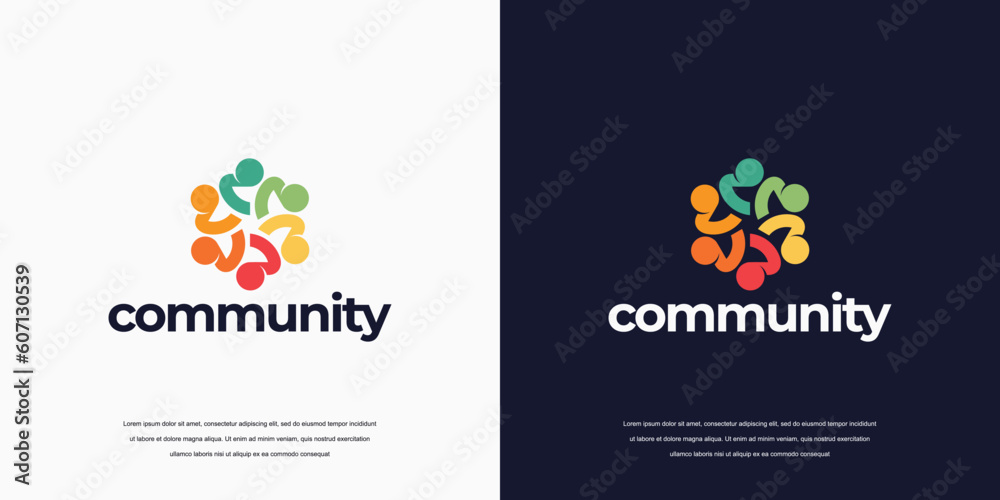 people community logo or medical clinic icon