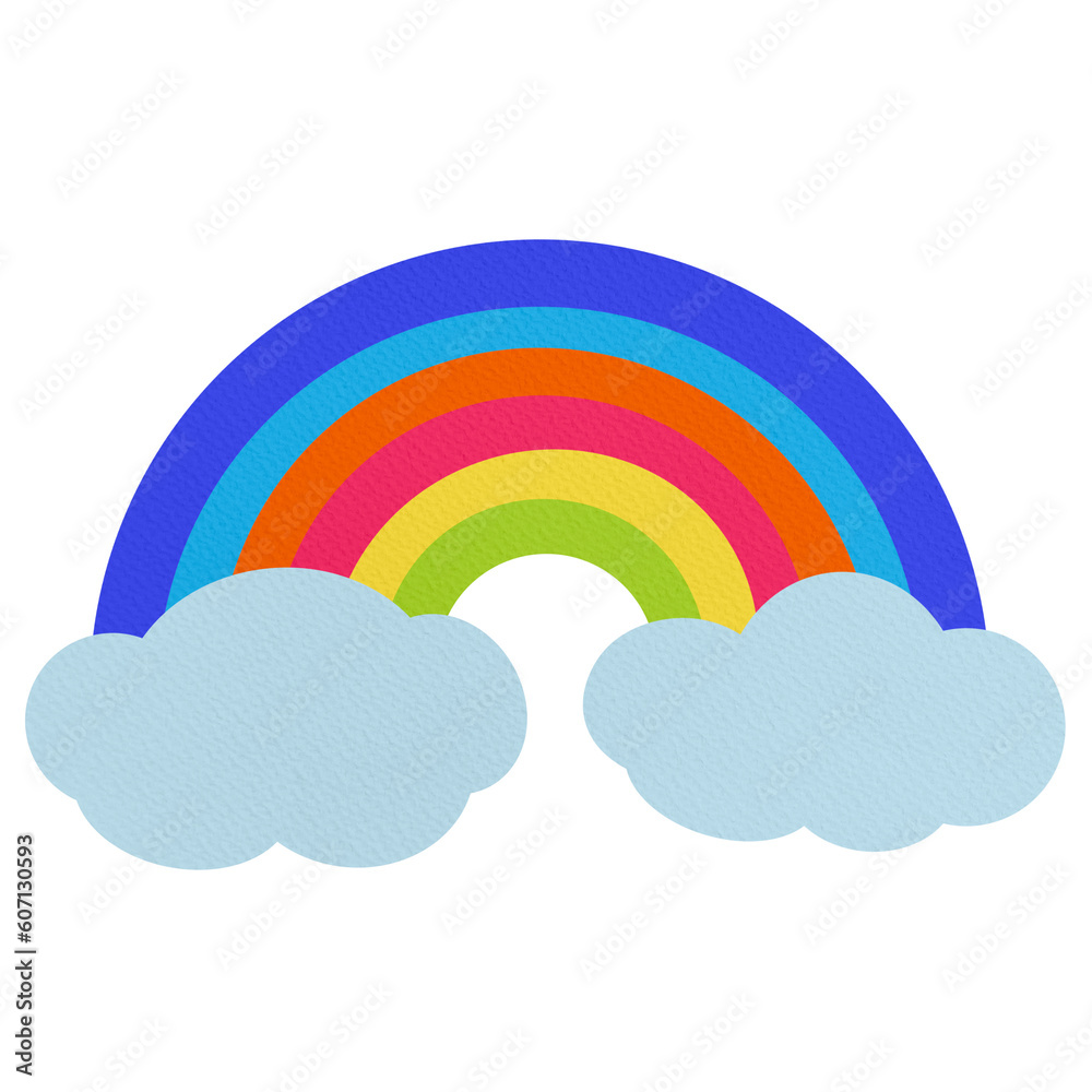 Cute rainbow and clouds element Cute rainbow and clouds element