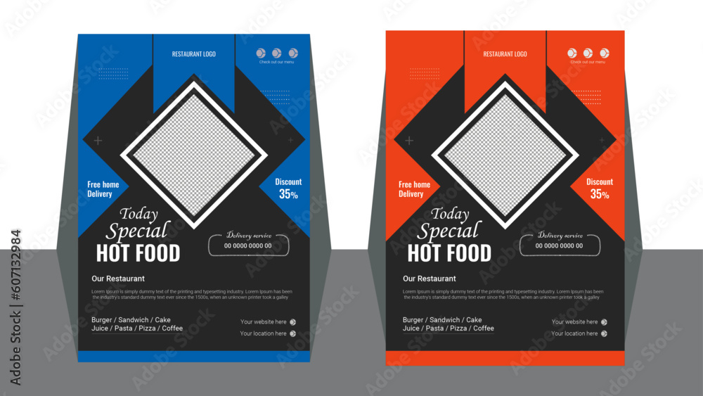 Food flyer design template Food flyer design template