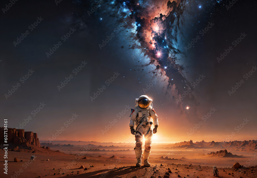 Space Astronaut On Mars Planet Space Exploration Discovery