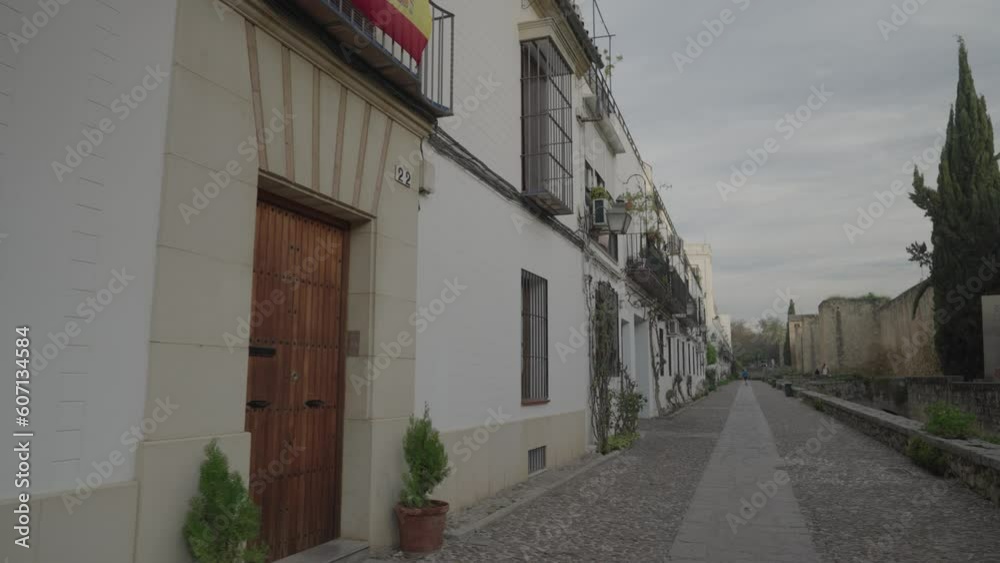 Beautiful Narrow Alley Street in Old Town of Córdoba Cordoba Andalusia Spain Beautiful Narrow Alley Street in Old Town of Córdoba Cordoba Andalusia Spain