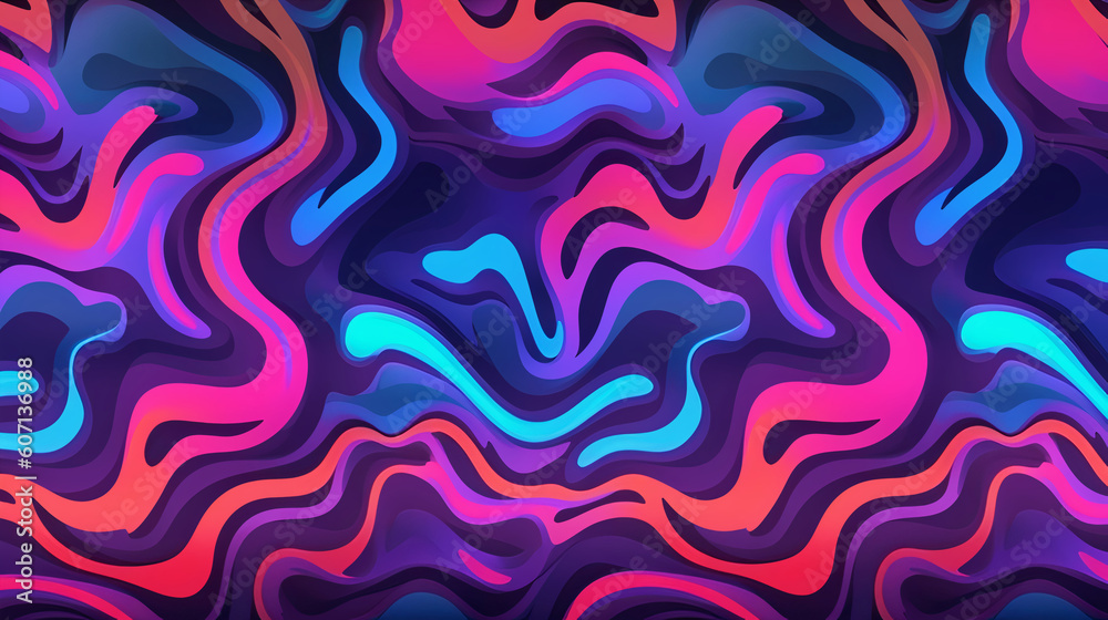 Abstract neon waves background Abstract neon waves background