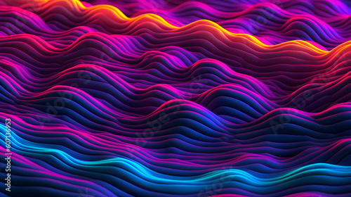 Abstract neon waves background