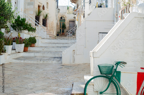 Glimpses of ancient Puglia. The white city. Ostuni. photo