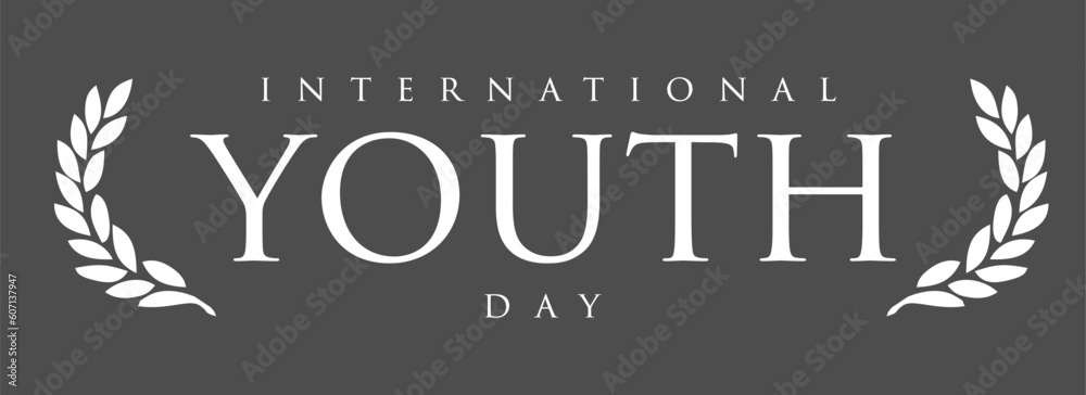 Obraz premium International youth day background template Holiday concept
