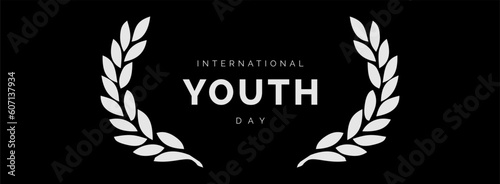 International youth day background template Holiday concept