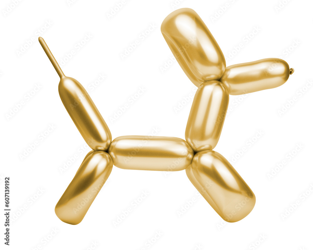 bright balloon dog isolated on the white background bright balloon dog isolated on the white background