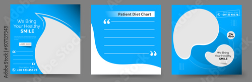 Medical healthcare social media post design template