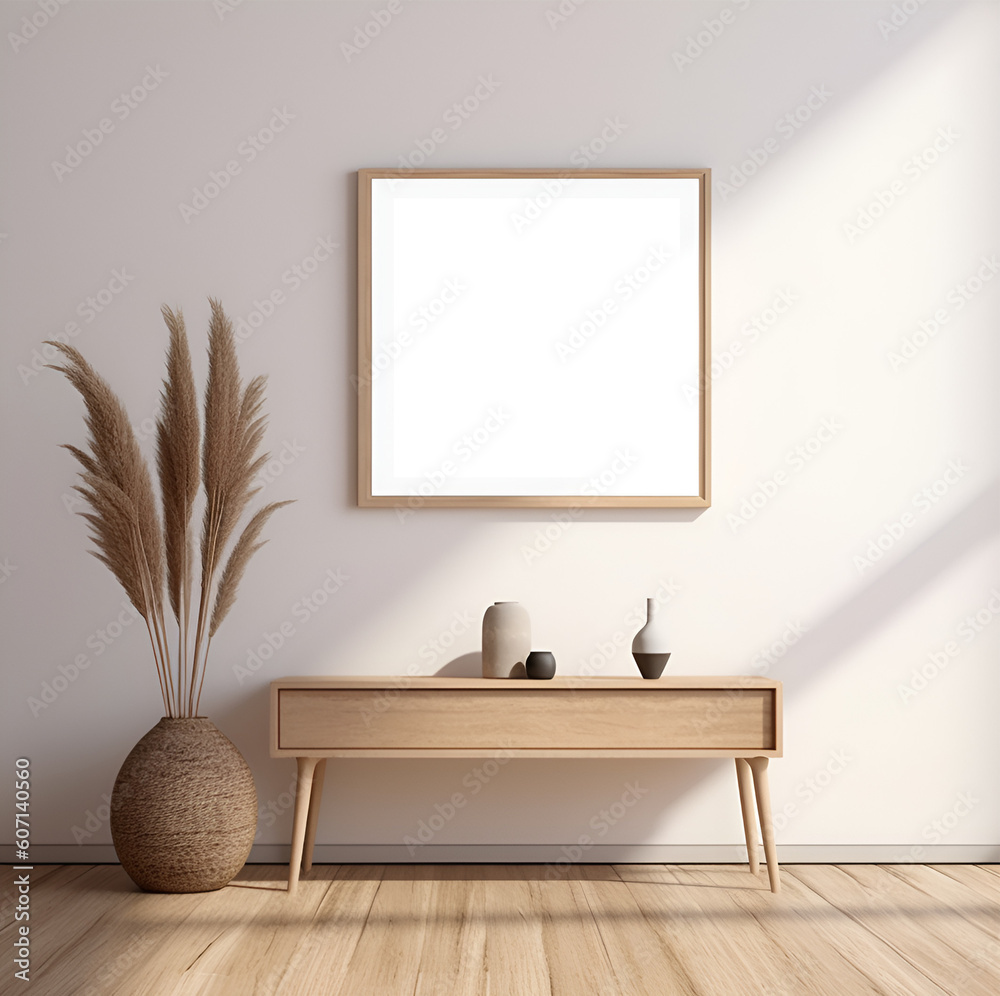 Mockup cuadro. Diseño de interiores. Interior moderno. Cuadro. Mockup ...